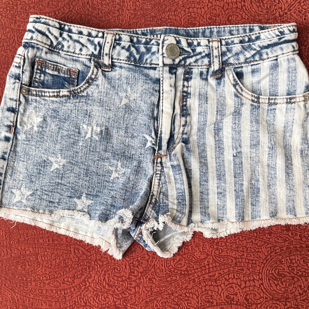 Americana Stars & Stripes Light Blue Denim Shorts